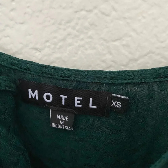 Motel Rocks Datista Mini Slip Cheetah Forest Green Whimsygoth Fairy Dress XS - Picture 7 of 8